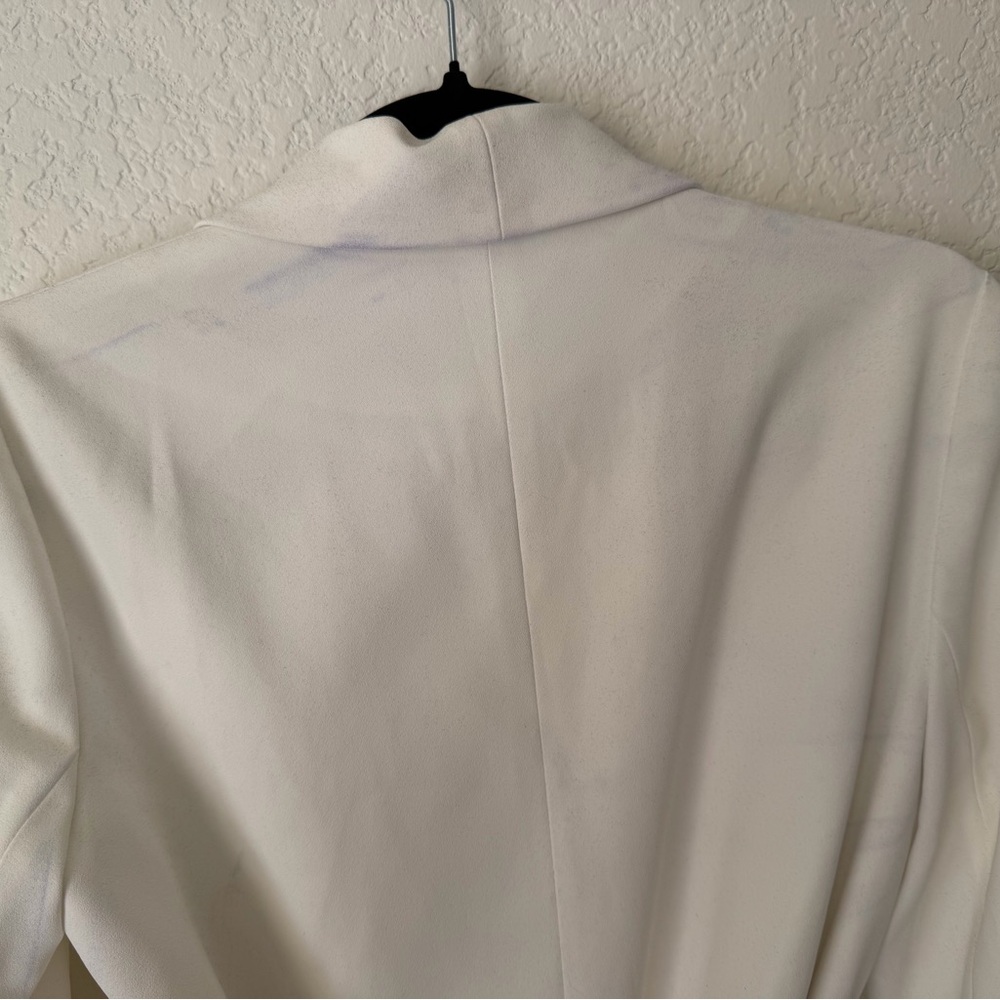 Alice + Olivia Wheaton Shawl Colllar Wrap Blazer in Off White - Picture 13 of 16